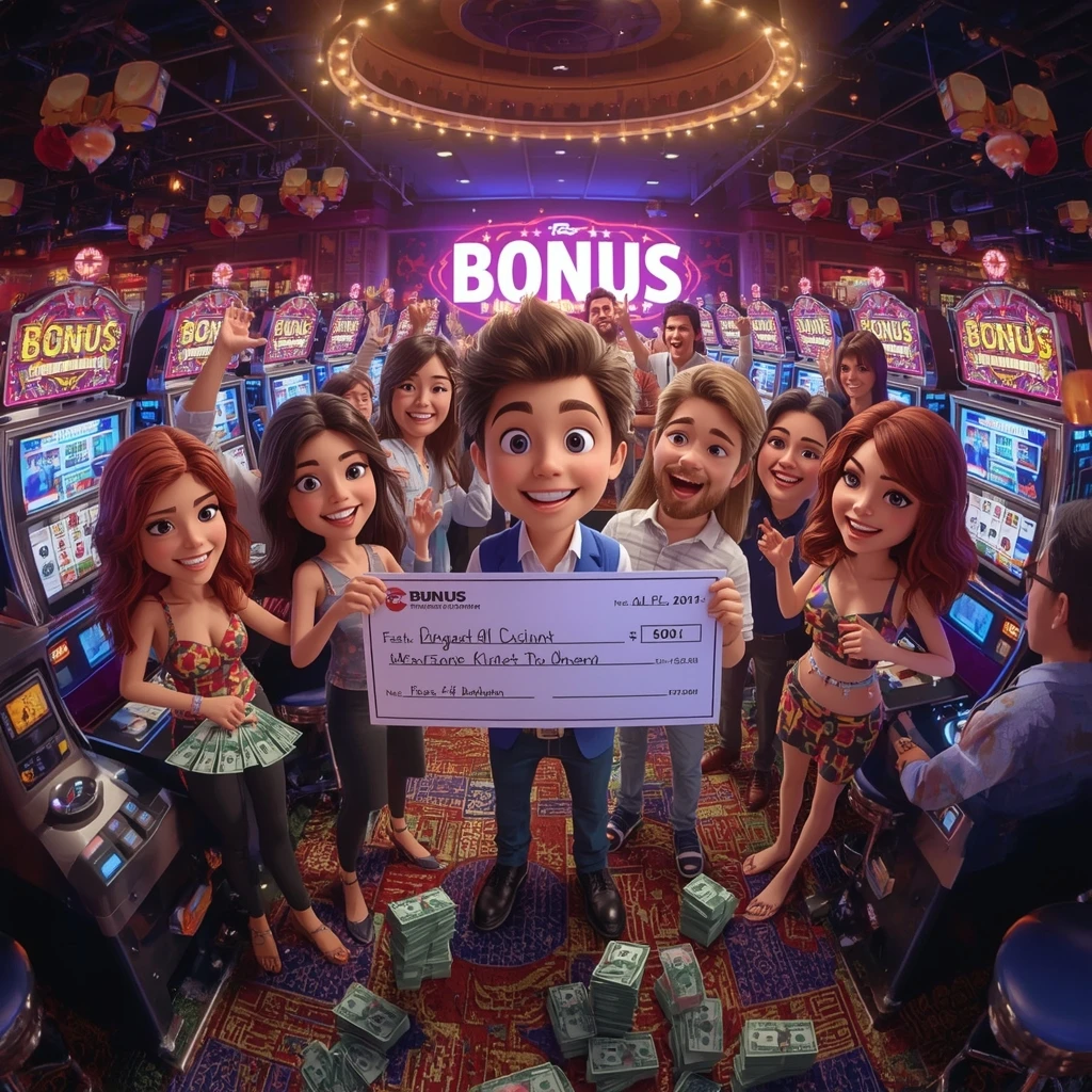 bonus dans les mains de l'homme au casino ViggoSlots Casino